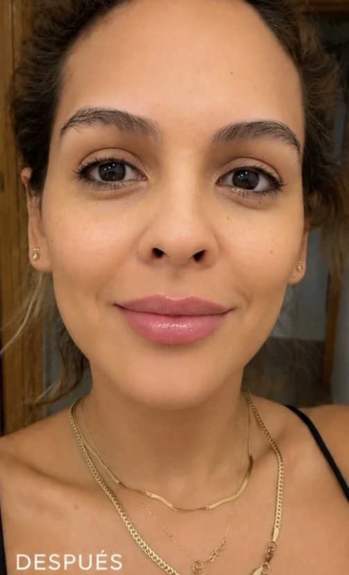 El mismo rostro después del tratamiento